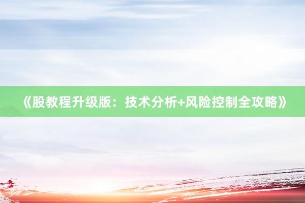 《股教程升级版：技术分析+风险控制全攻略》