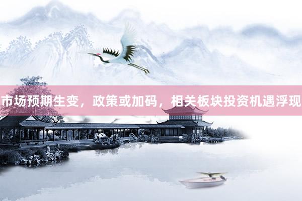 市场预期生变，政策或加码，相关板块投资机遇浮现