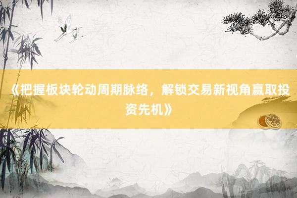 《把握板块轮动周期脉络，解锁交易新视角赢取投资先机》