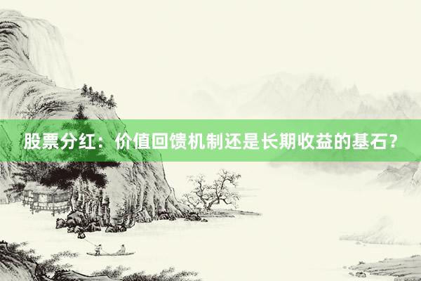 股票分红：价值回馈机制还是长期收益的基石？