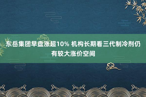 东岳集团早盘涨超10% 机构长期看三代制冷剂仍有较大涨价空间