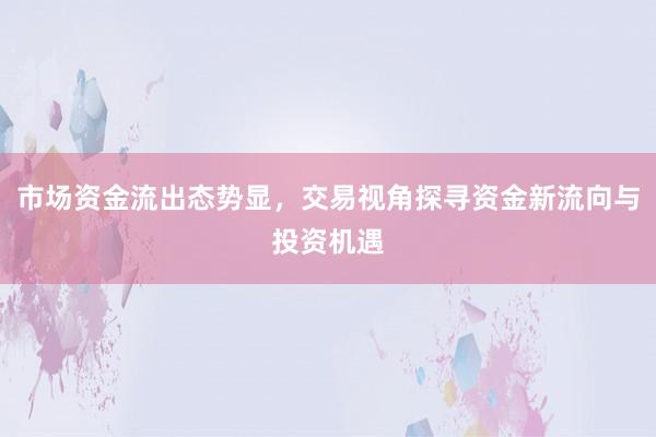 市场资金流出态势显，交易视角探寻资金新流向与投资机遇