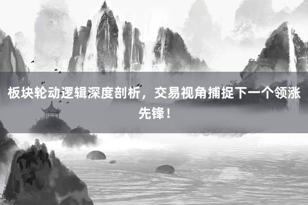 板块轮动逻辑深度剖析，交易视角捕捉下一个领涨先锋！