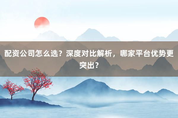 配资公司怎么选？深度对比解析，哪家平台优势更突出？